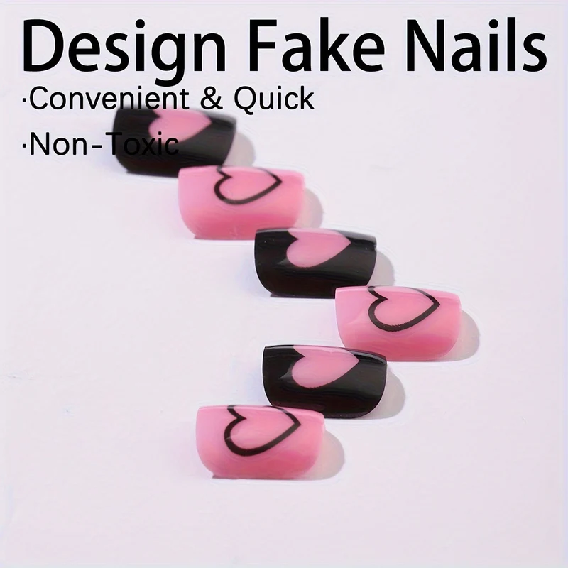 Kreatives Nagelkunst Set mit Herzmustern Karnz