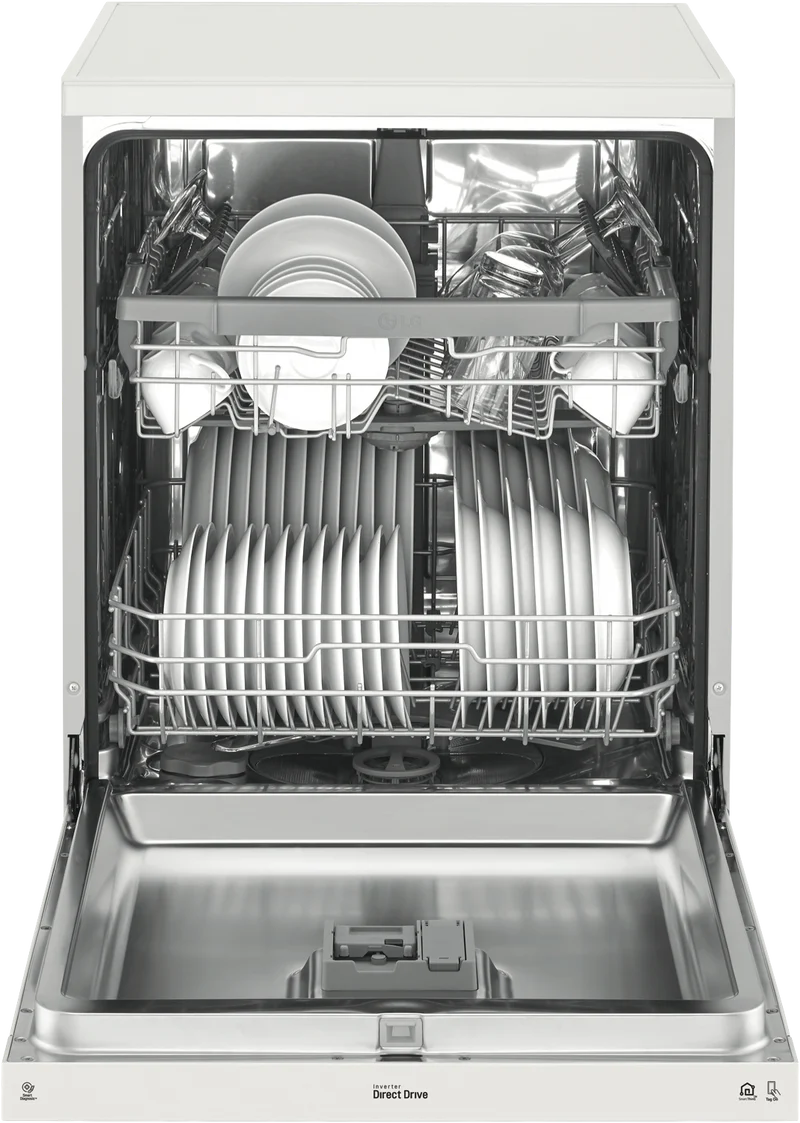 LG 60cm 14 Place QuadWash Freestanding Dishwasher, White