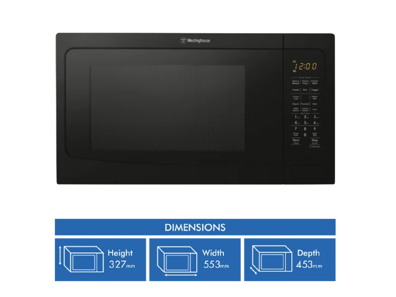 Westinghouse 40L 1100W Black Microwave