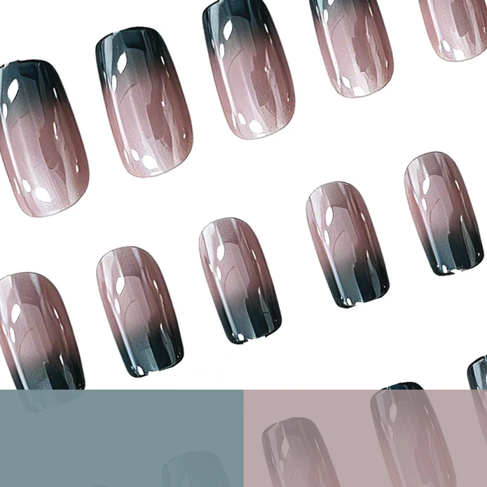 Premium Glänzende Ombre Nagelverlängerungen Karnz