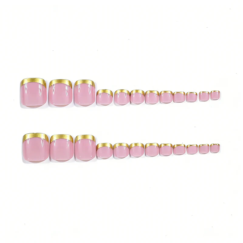 Elegante gold-tipped Nagelkunst Karnz