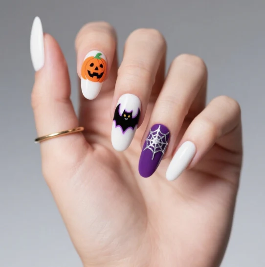Künstlerische Halloween Themen Nagelkunst Karnz