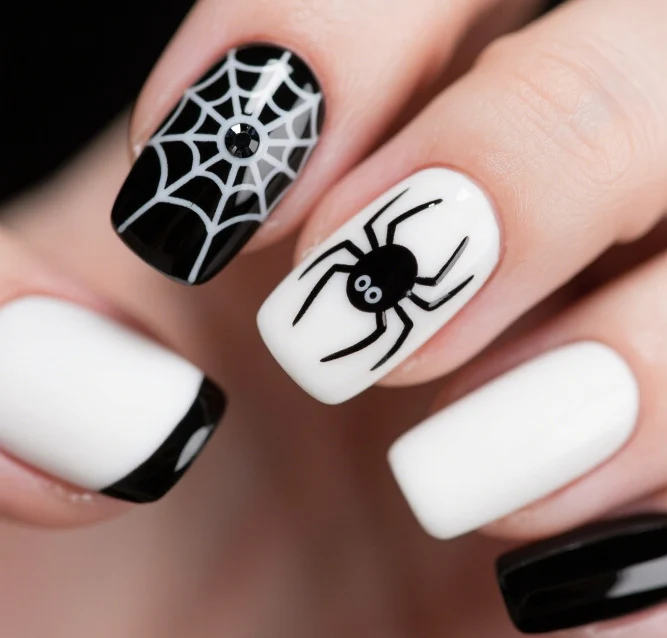 Künstlerische Halloween Themen Nagelkunst Karnz