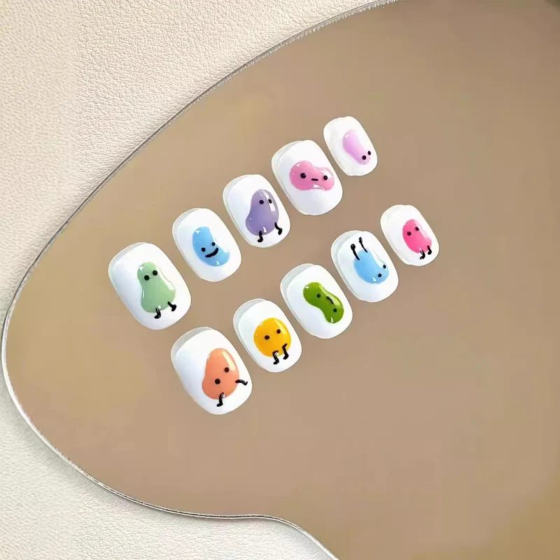 Lustiges cartoon-themed Press-On Nagelset Karnz