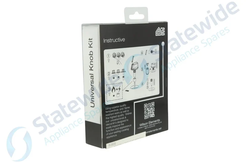 Universal Cooktop/Oven Knob Chrome 40mm Skirt (Pack 4)