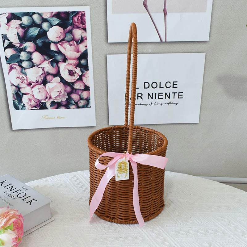Elegante Handgefertigte Rattan Tragetasche Karnz