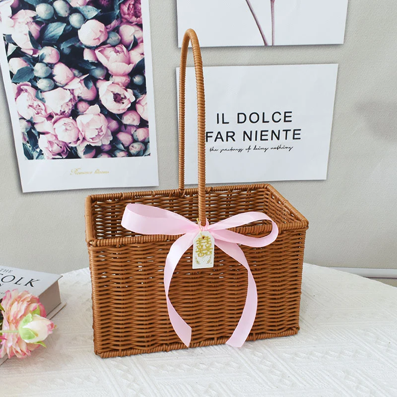 Elegante Handgefertigte Rattan Tragetasche Karnz