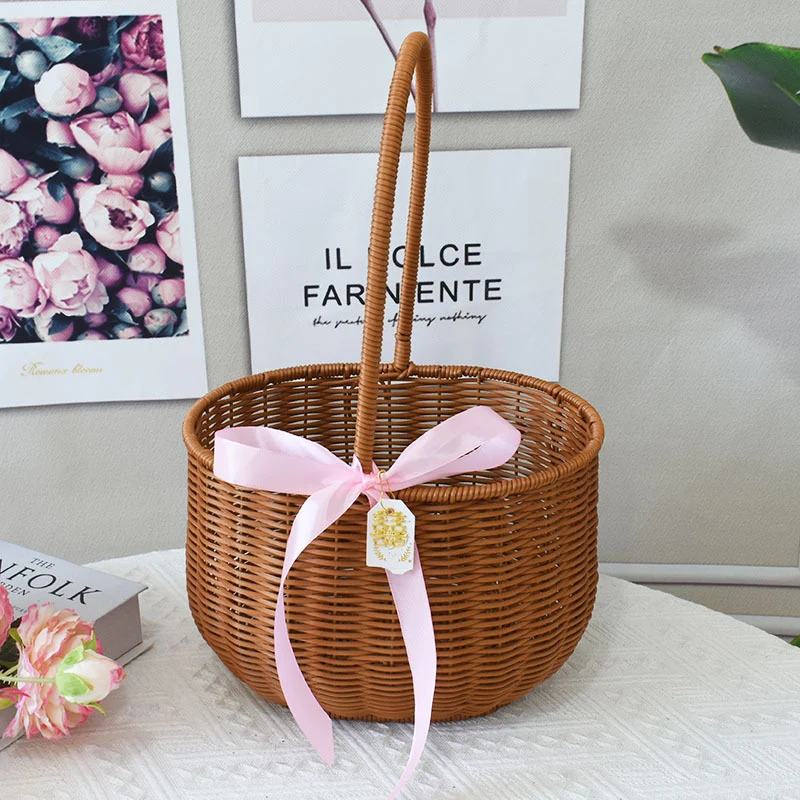 Elegante Handgefertigte Rattan Tragetasche Karnz