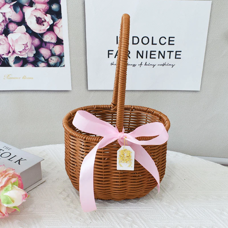 Elegante Handgefertigte Rattan Tragetasche Karnz