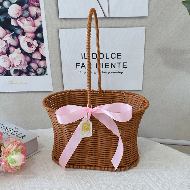 Elegante Handgefertigte Rattan Tragetasche Karnz