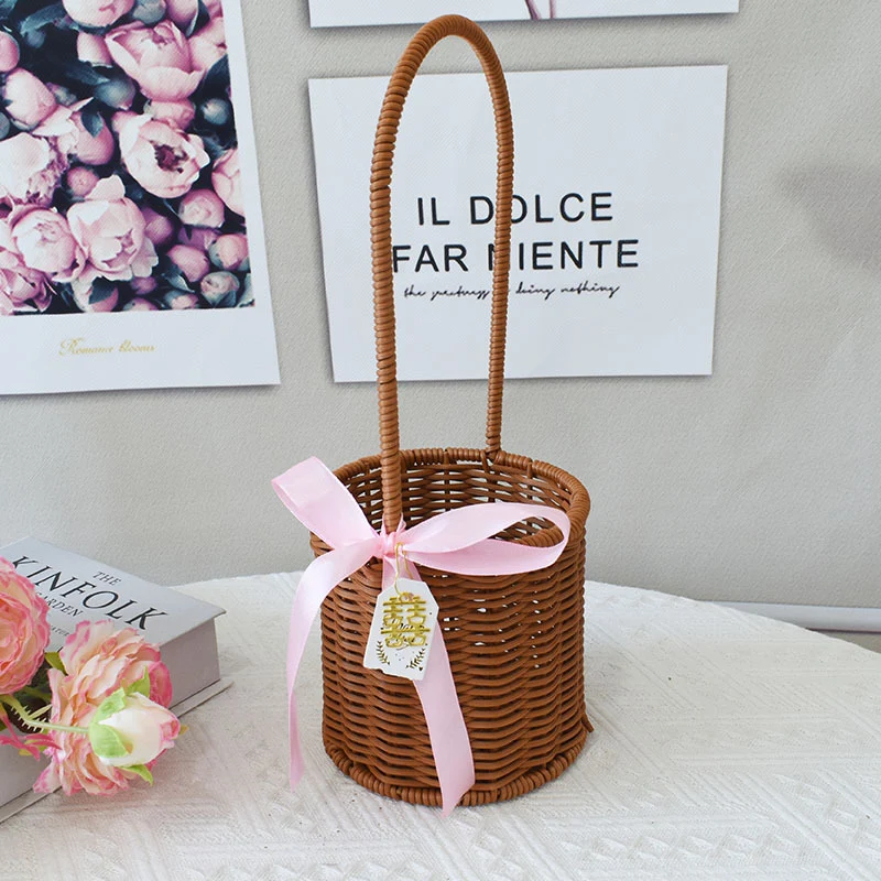 Elegante Handgefertigte Rattan Tragetasche Karnz