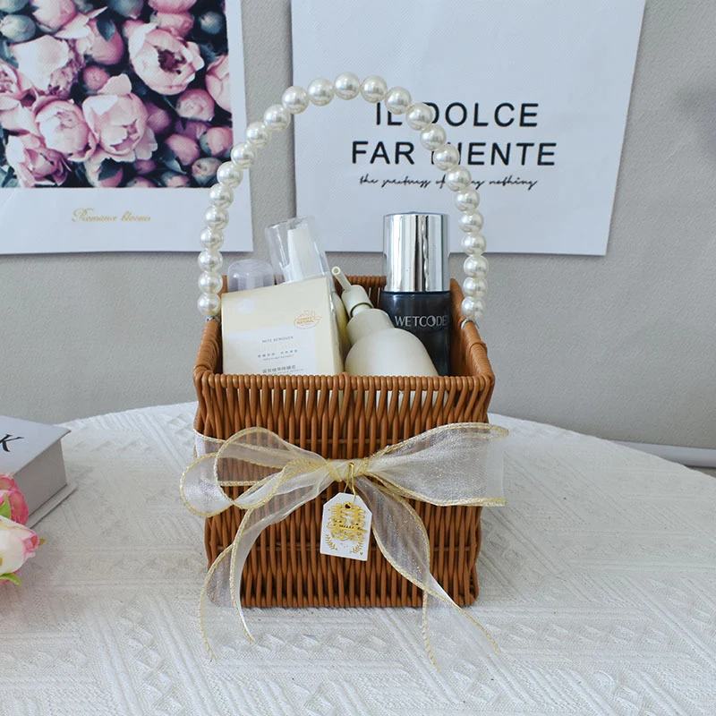 Elegante Handgefertigte Rattan Tragetasche Karnz