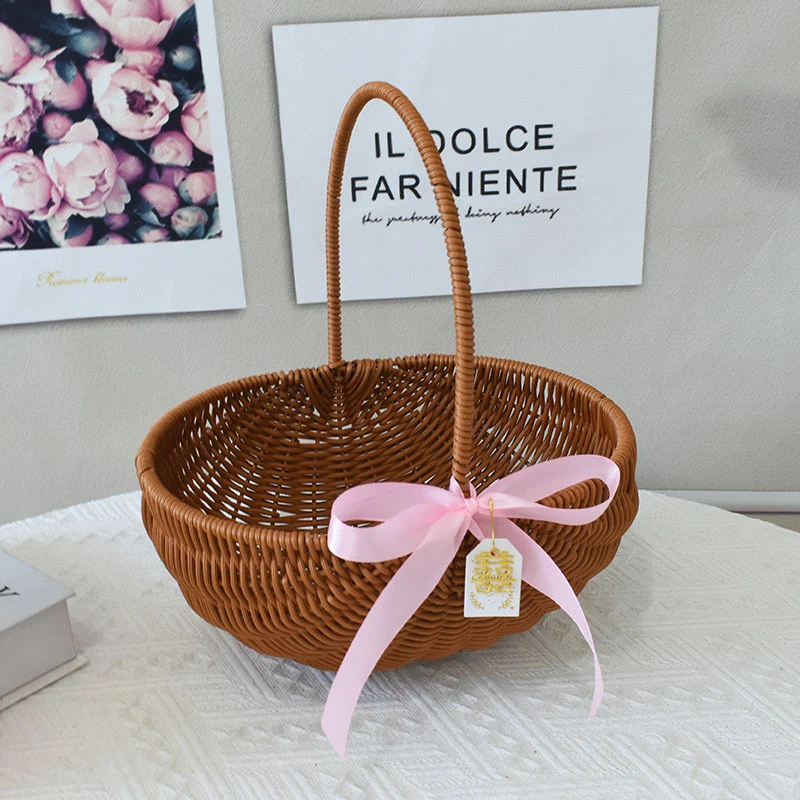 Elegante Handgefertigte Rattan Tragetasche Karnz