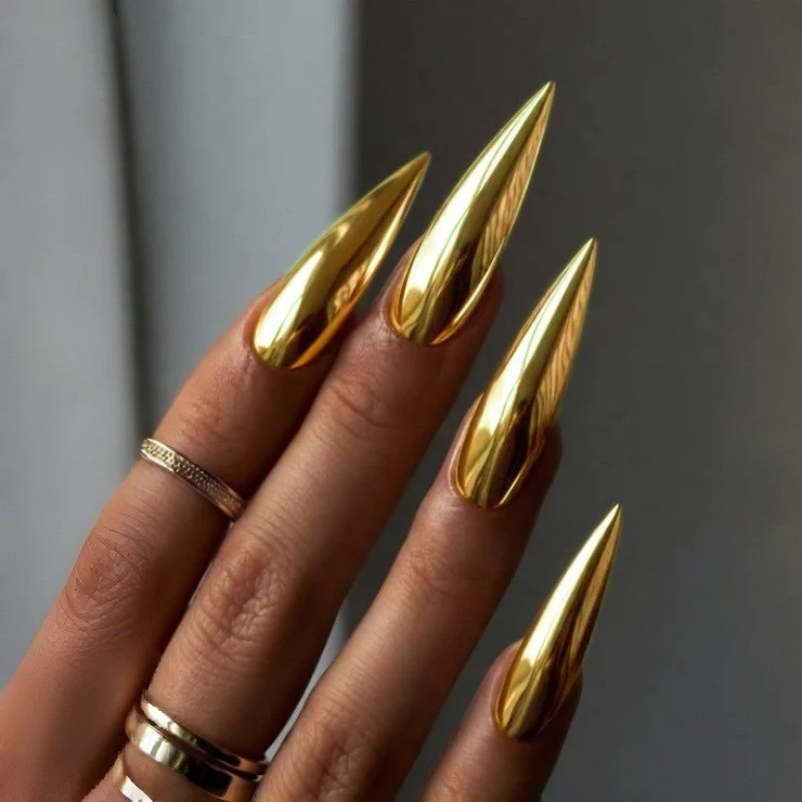 Stiletto Glänzende Nagelverlängerungen Karnz