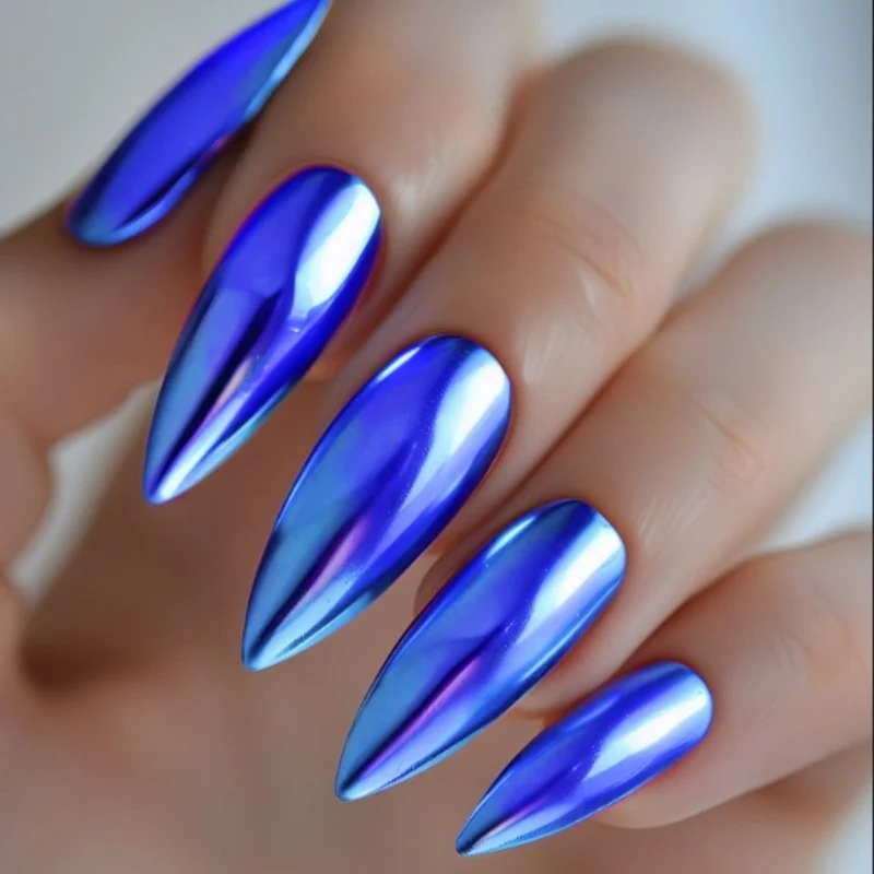 Shimmery Stiletto Press-On Nagelkunst Karnz