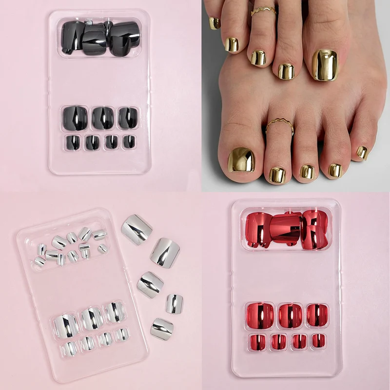 Premium Metallic Press-On Nail Set Karnz
