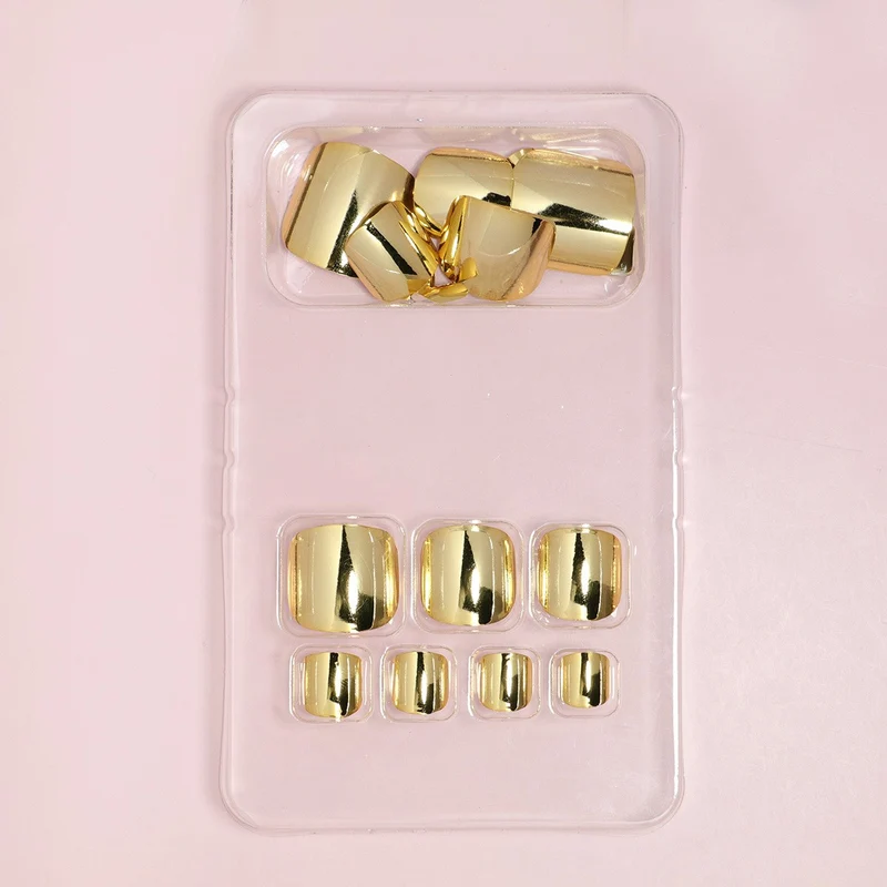 Premium Metallic Press-On Nail Set Karnz