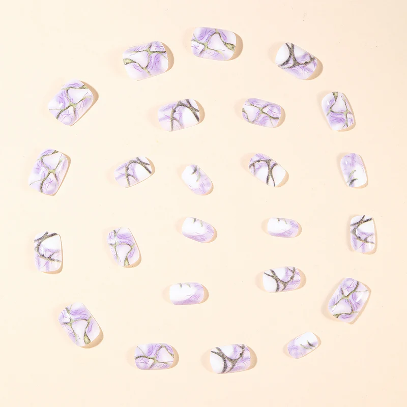 Stylische Marmor-Effekt-Nagelkunst-Erweiterungen Karnz