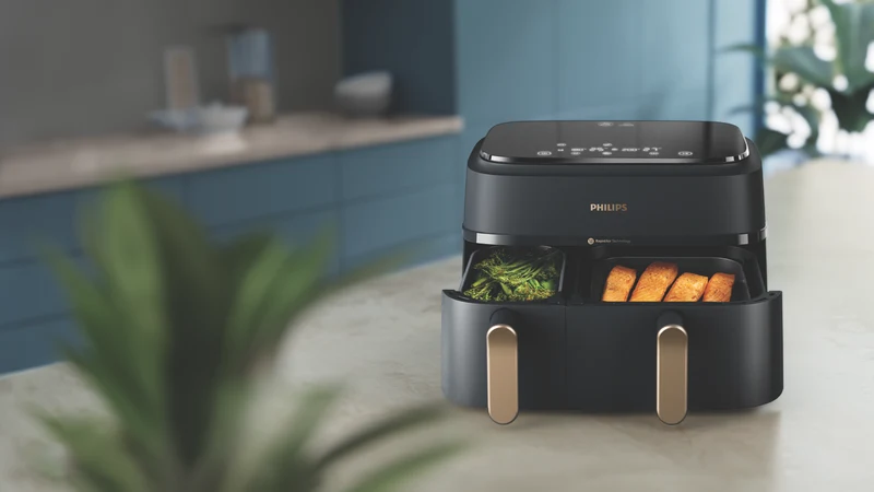 Philips Series 3000 Dual Basket Airfryer XXL Black/Copper