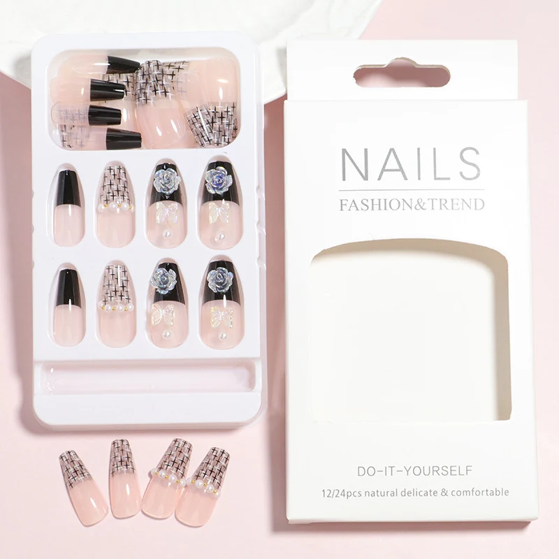 Premium dekorative Press-On Nagel Set Karnz