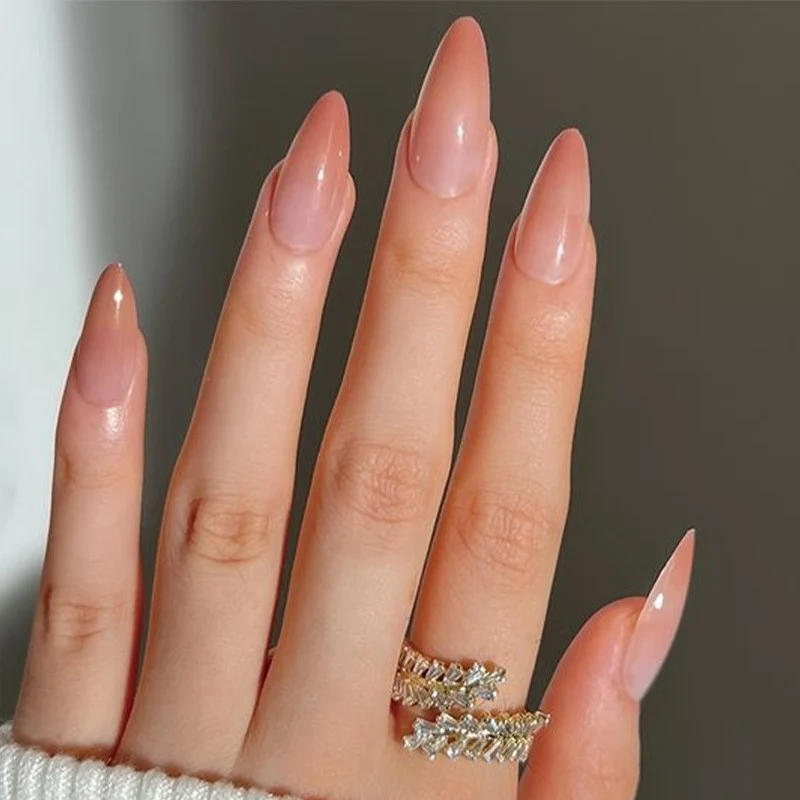Natürliche Glossy Press-On Nail Tips Karnz