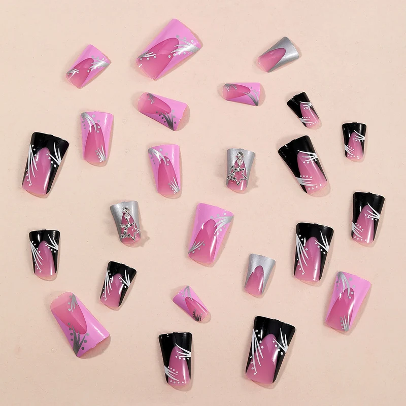 Stiletto Acryl Nagelkunst Verlängerungen mit modernem Design Karnz