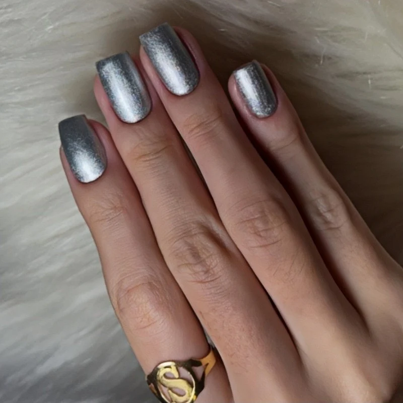 Metallic Foil Nagelspitzen Karnz
