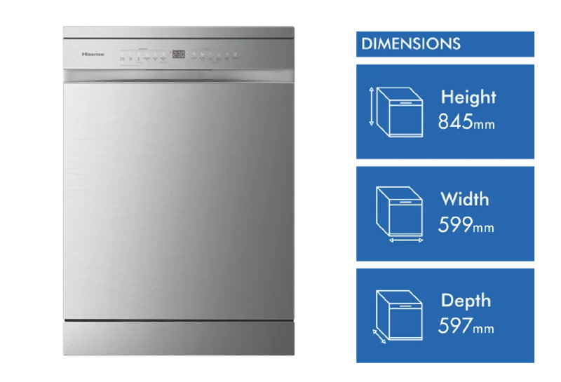 Hisense Freestanding Dishwasher - Stainless Steel