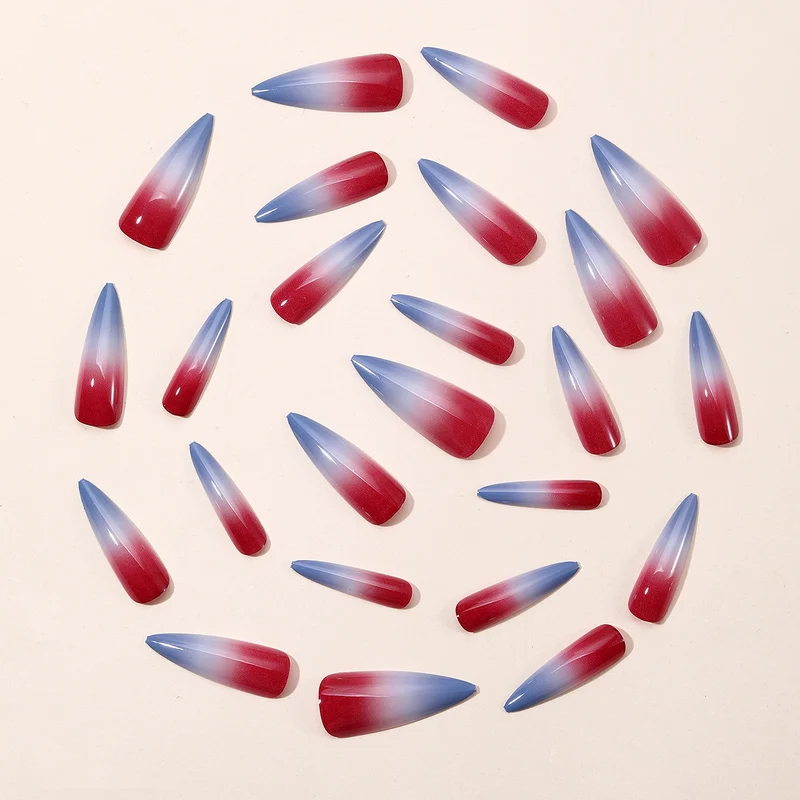 Ombré Stiletto Nagelkunstverlängerungen Karnz
