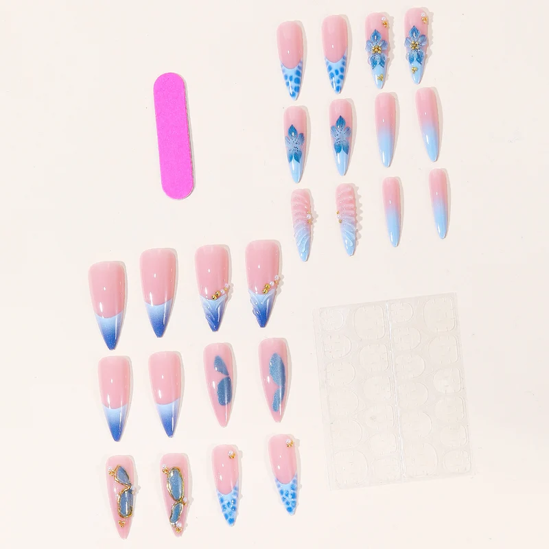 Ozean-inspirierter artikulierter Nagelset Karnz