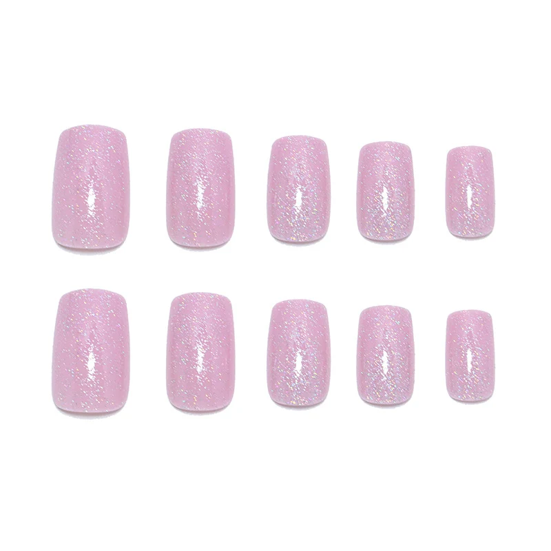 Glitzerndes Acryl Press-On Nagelset Karnz