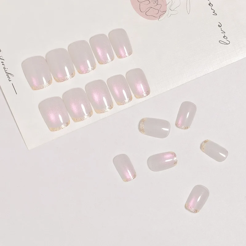 Glitzer Akzent Press-On Nagelset Karnz