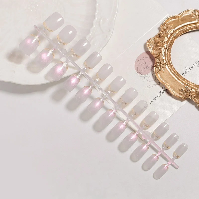 Glitzer Akzent Press-On Nagelset Karnz