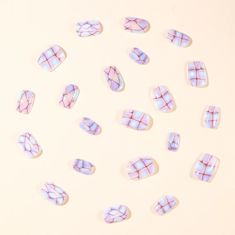 Iridescent Geometric Nail Art Extensions Karnz