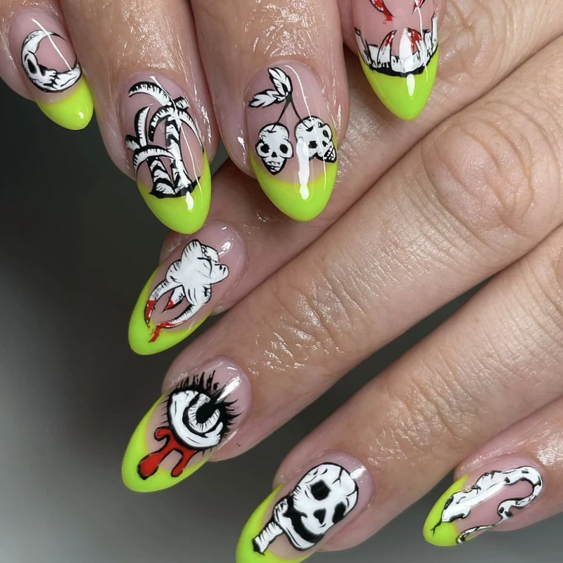 Halloween-Themen 3D Dekorative Nagelkunstverlängerungen Karnz
