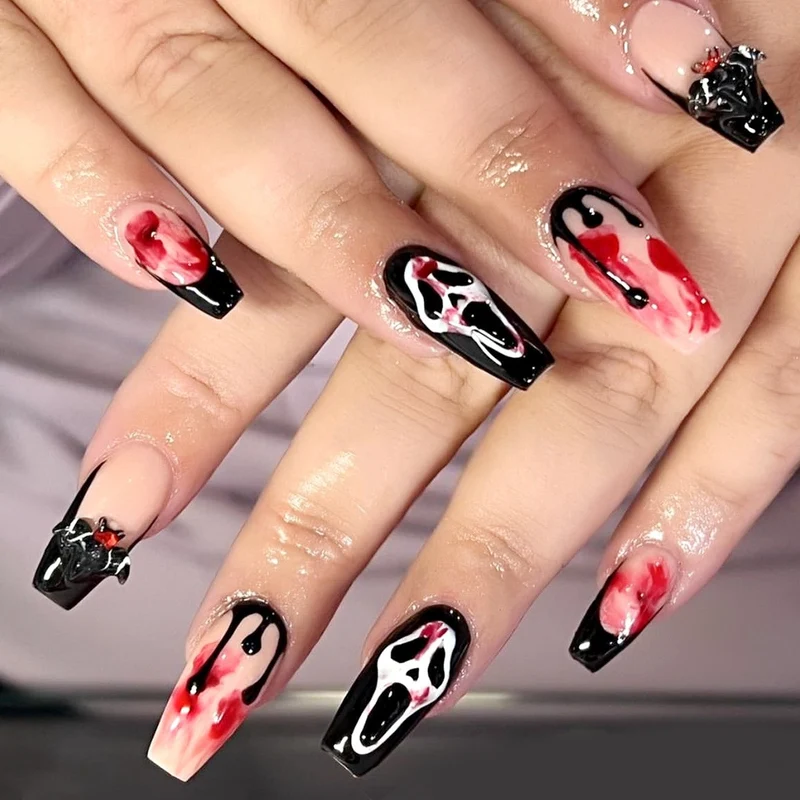 Halloween-Themen 3D Dekorative Nagelkunstverlängerungen Karnz