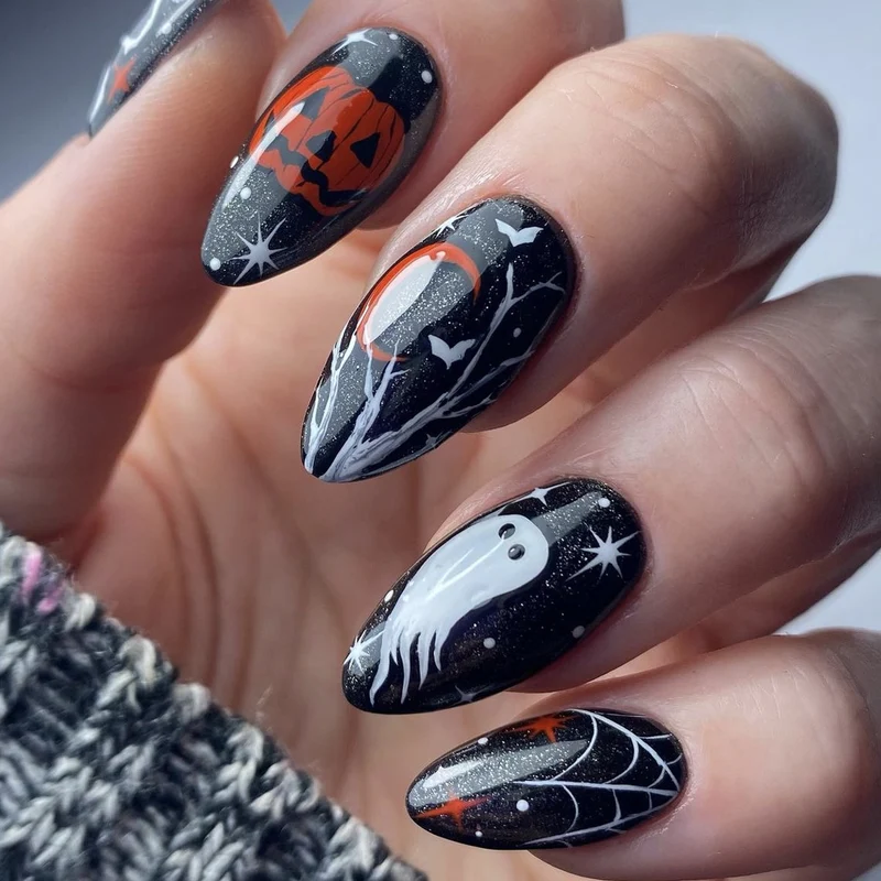 Halloween-Themen 3D Dekorative Nagelkunstverlängerungen Karnz