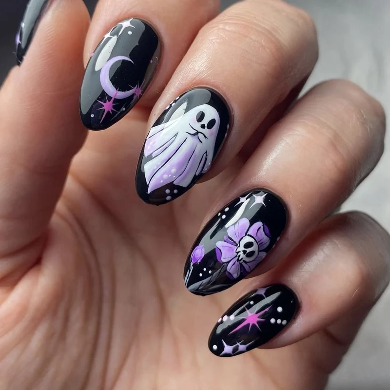 Halloween-Themen 3D Dekorative Nagelkunstverlängerungen Karnz