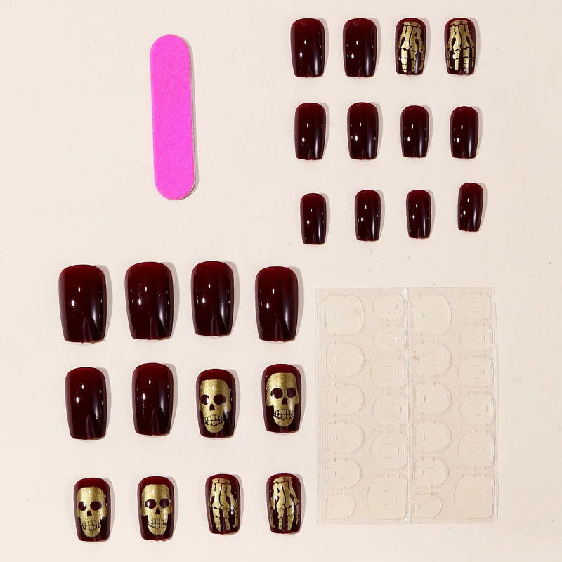 Gothic Skull Nagelkunst Erweiterungen Karnz