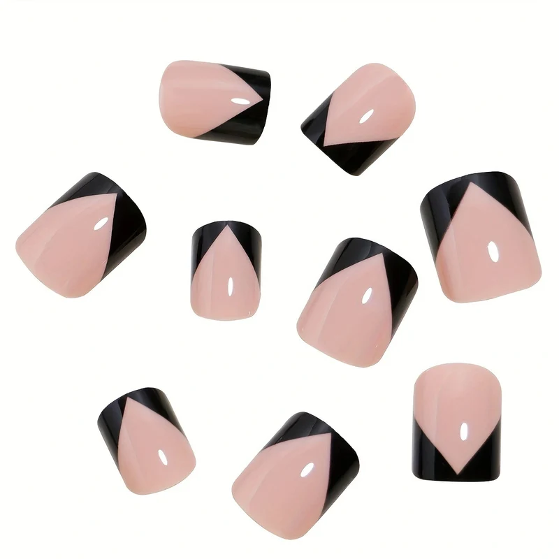 Elegante Zweifarbige Nagelkunst Karnz