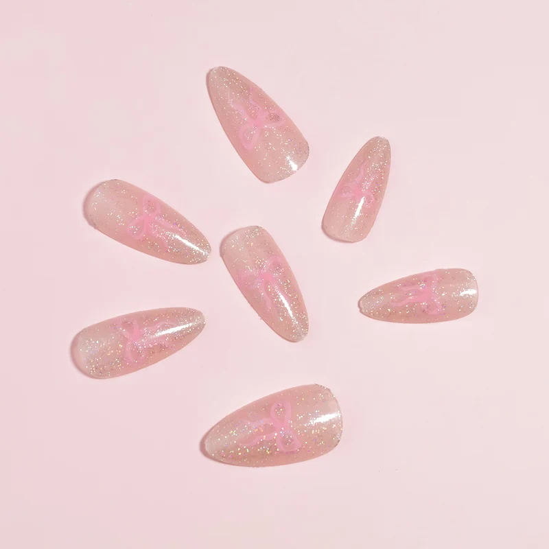 DIY Gradient Glitter Press-On Nägel Karnz