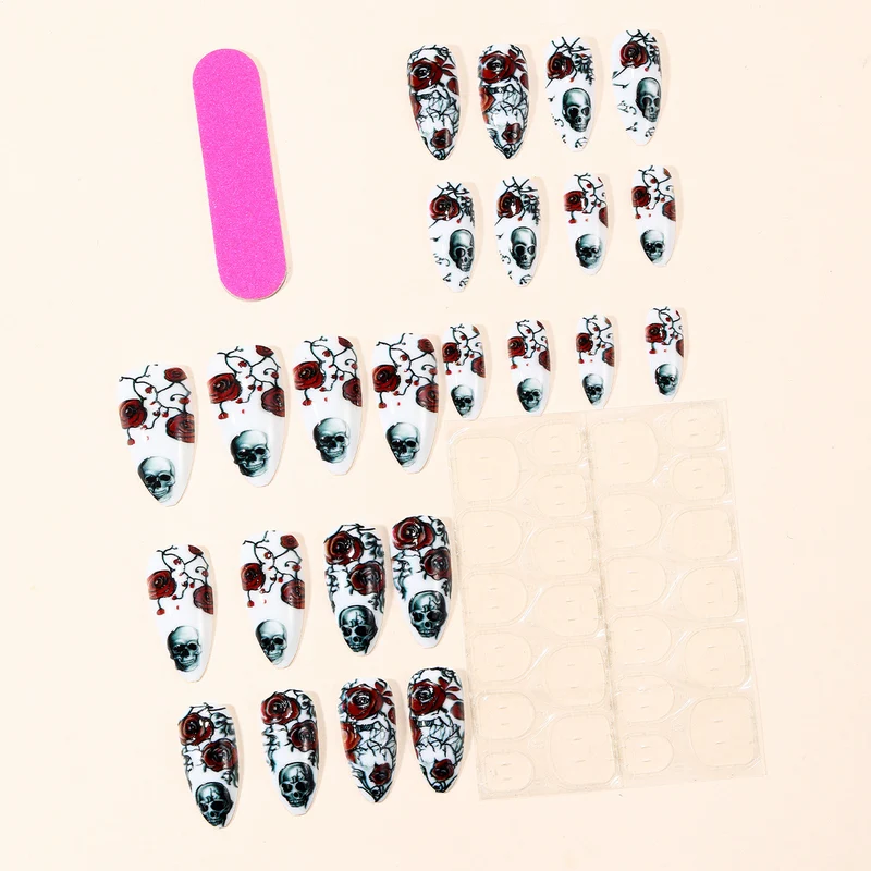 Gothic Floral Design Nagelkunst Extensions Karnz