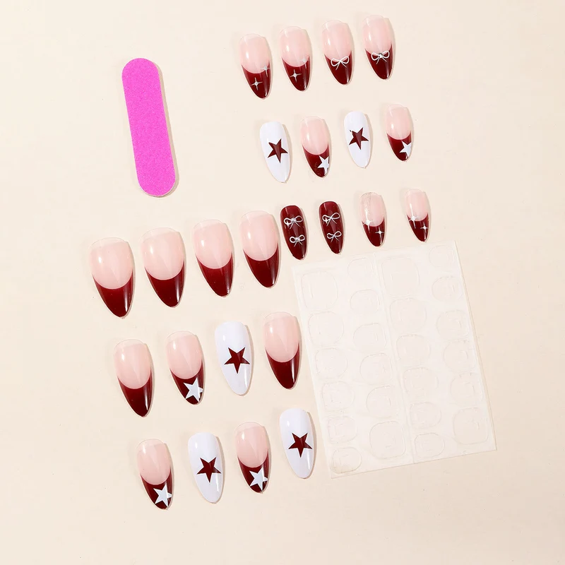 Glamouröse Star-Akzent Nagelkunst Verlängerungen Karnz
