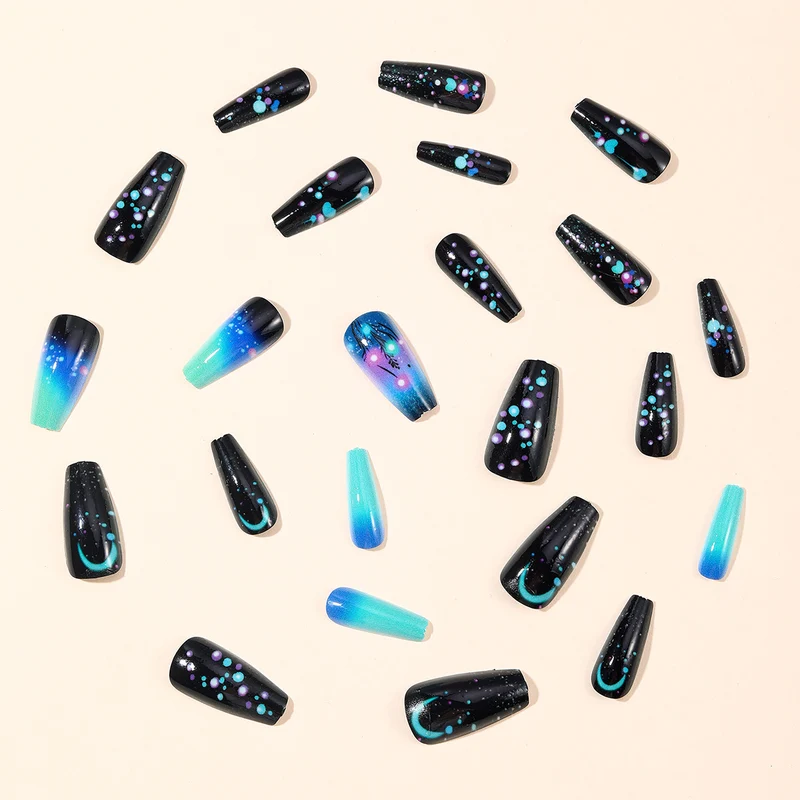 Glamouröse Neon Glitzer Nagelkunst Extensions Karnz