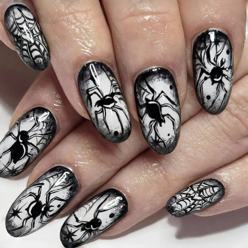 Artful Ghost-Themen Press-On Nägel Karnz