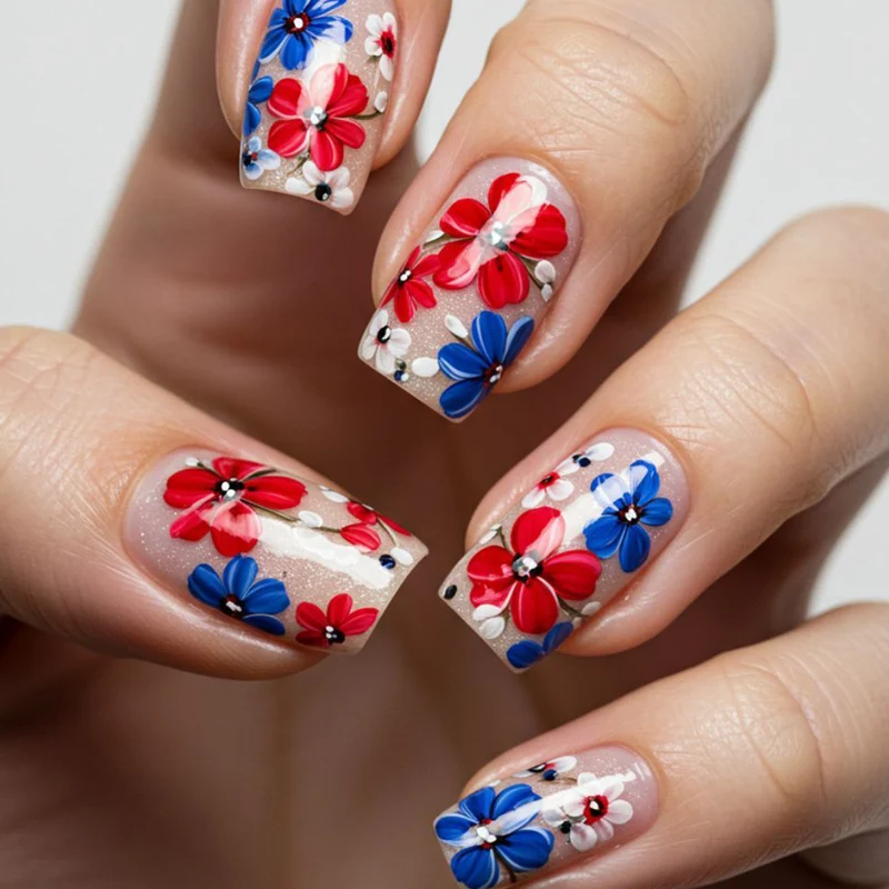 Floral 3D Nagelkunst Set Karnz