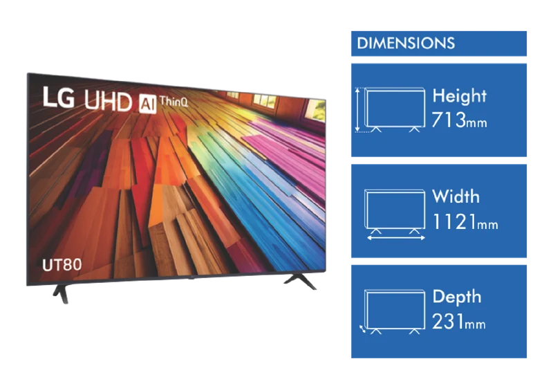 LG 50" UT8050 4K UHD LED Smart TV 24
