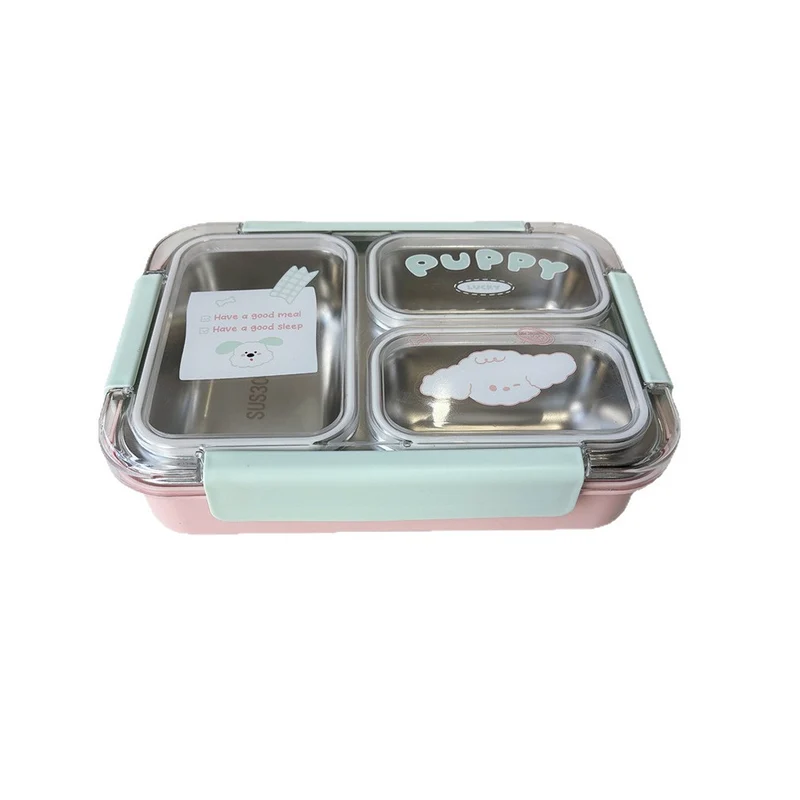 Mehrfach-Compartment Lunchbox mit Besteck