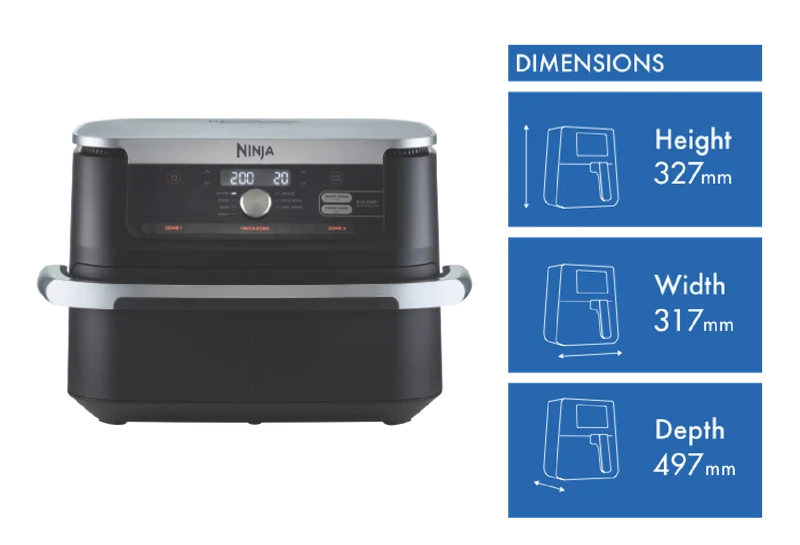 Ninja XXXL Flexi Drawer Air Fryer Silver Black