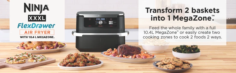 Ninja XXXL Flexi Drawer Air Fryer Silver Black